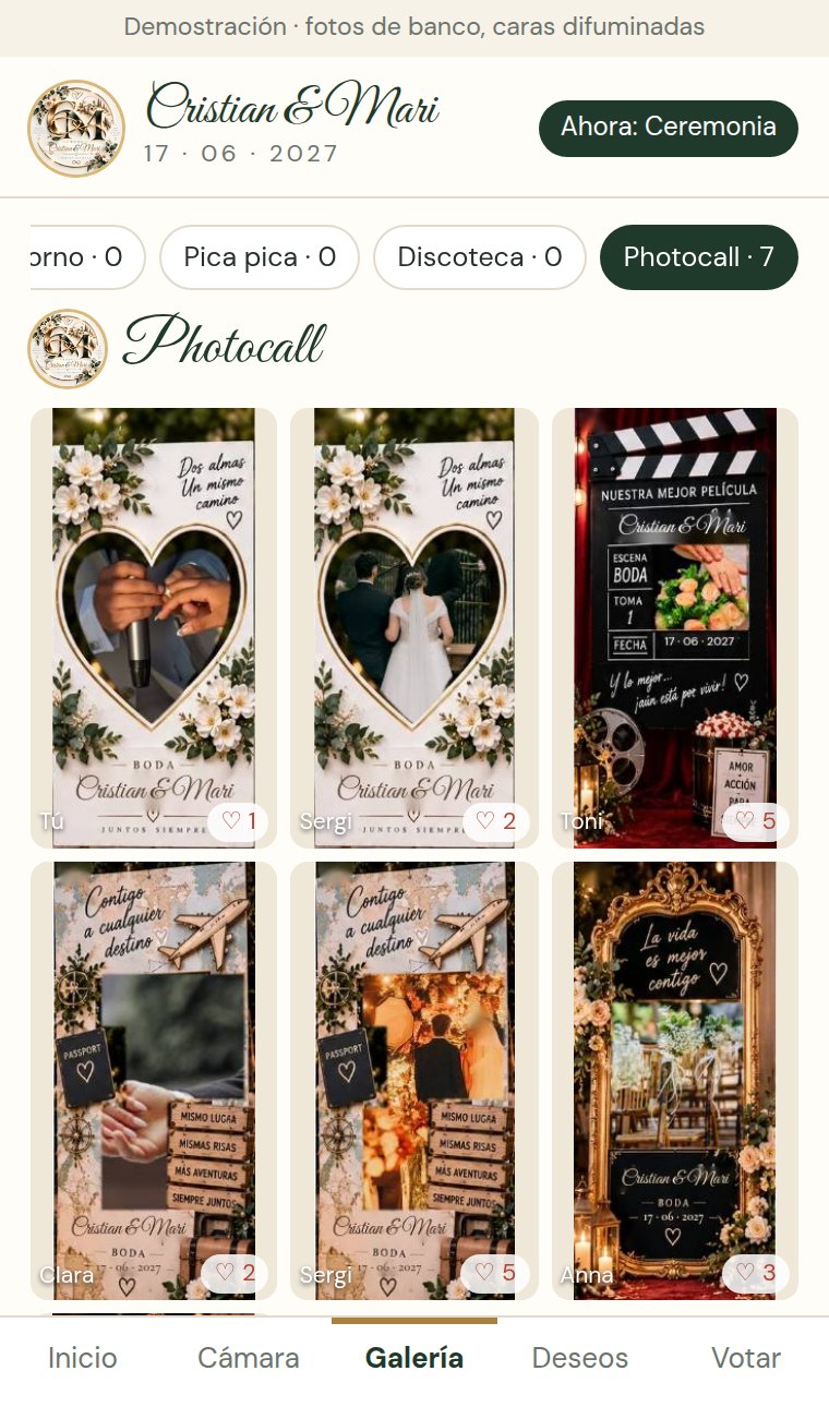 App de fotos de boda: Las fotos, ordenadas solas por momentos
