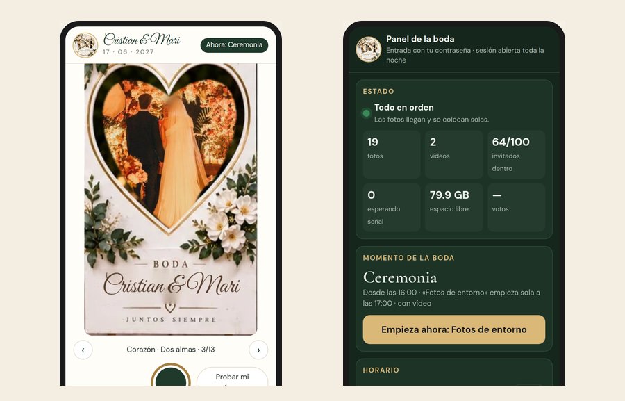 App de fotos de boda de Cristian y Mari