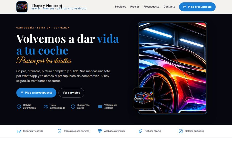 Web de Chapa y Pintura 3J