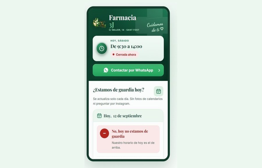 Web de Farmacia 3J